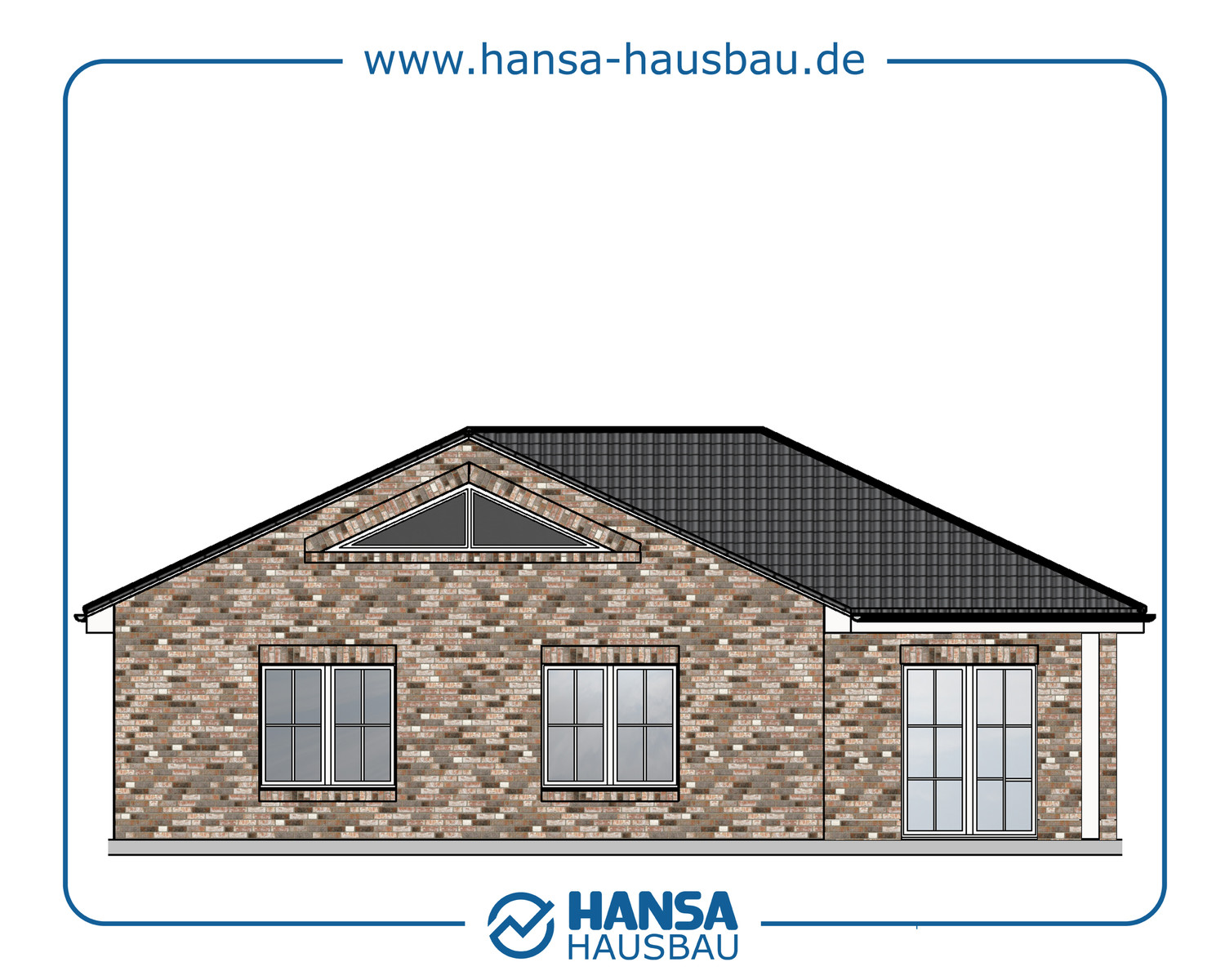 Hansa Hausbau Bauplanung Architektenhaus Neubau Winkelbungalow