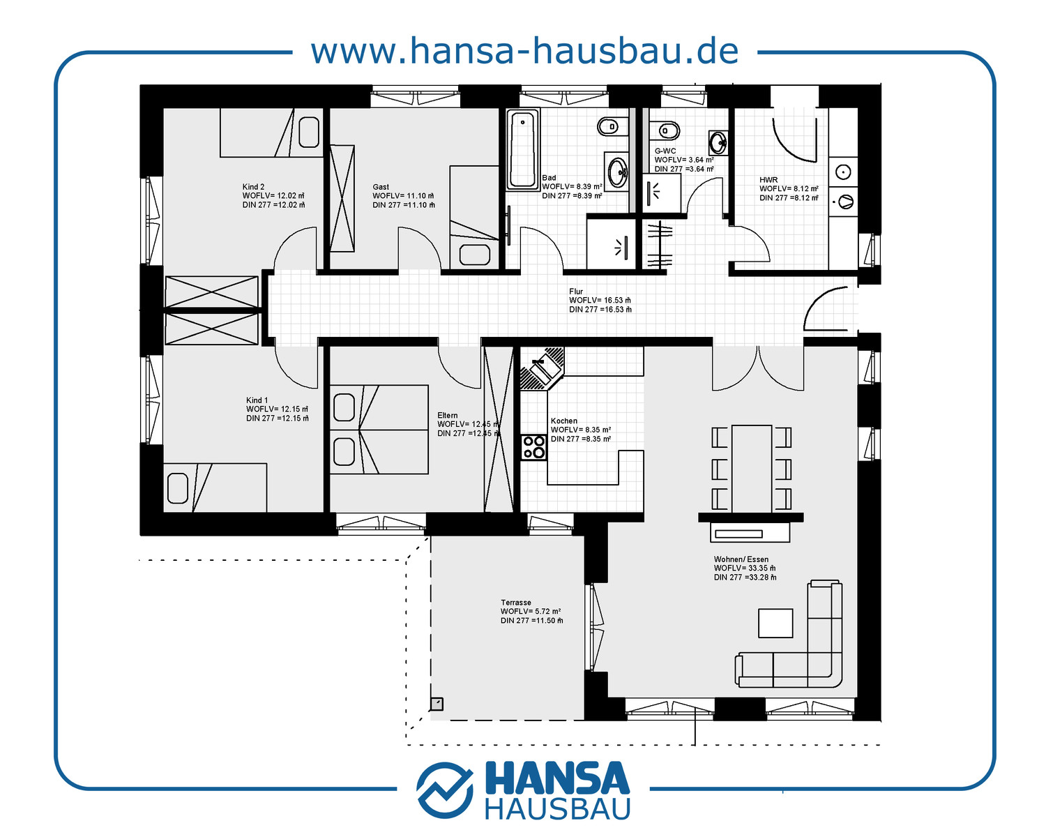 Hansa Hausbau Winkelbungalow Neubau 04