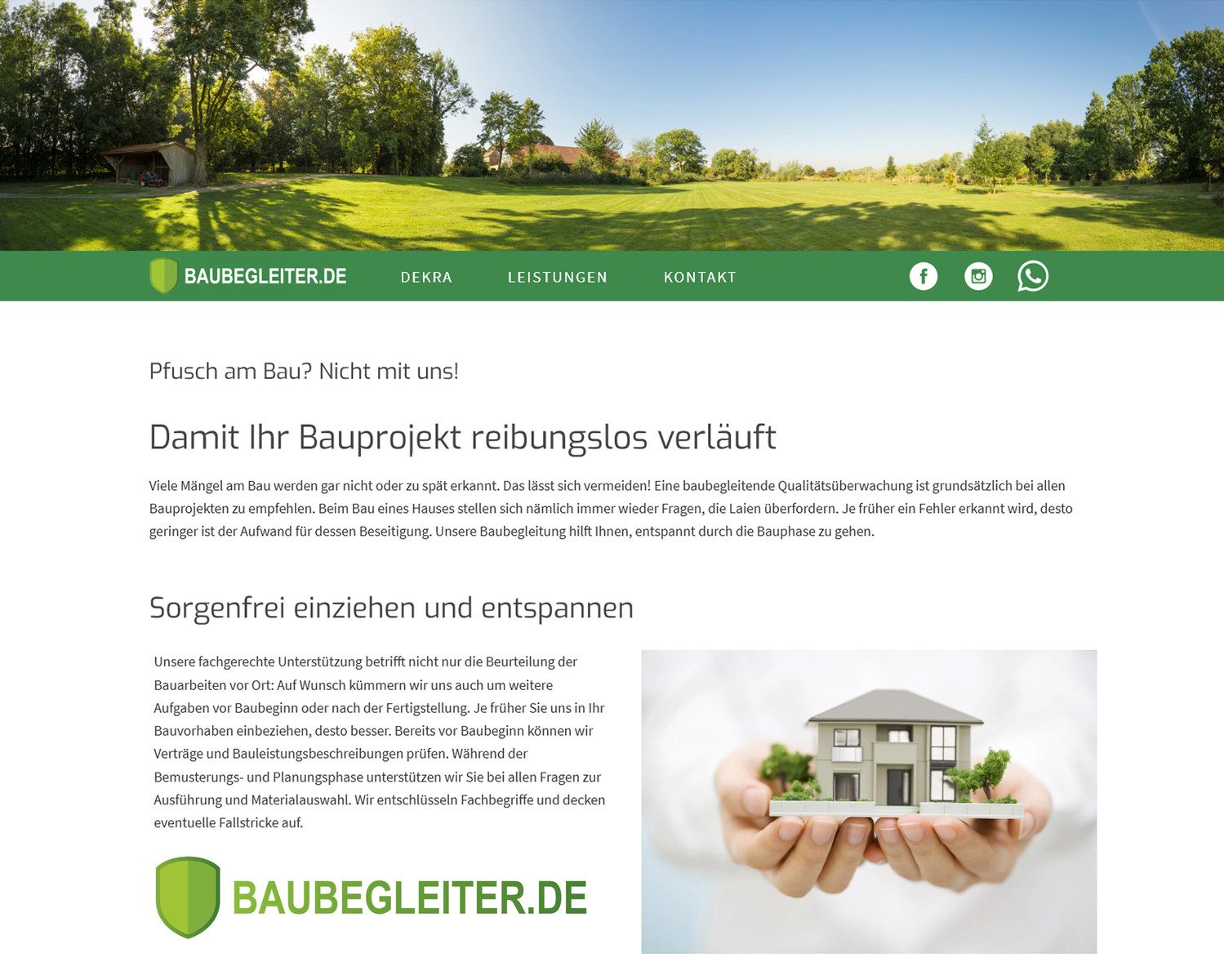 Neugestaltung unserer Homepage Baubegleiter.de