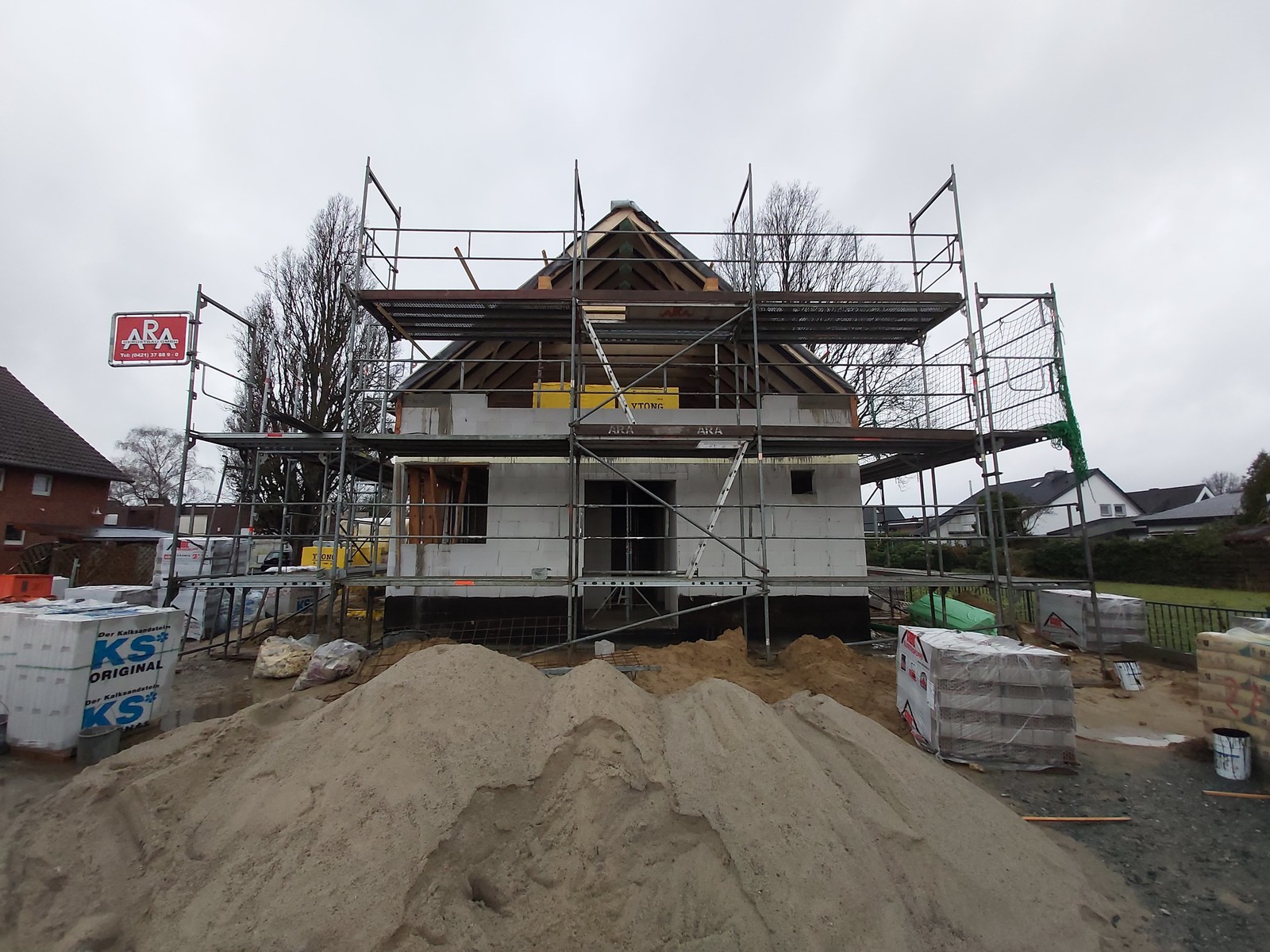 Hansa Hausbau Richtfest Stuhr Dach 02