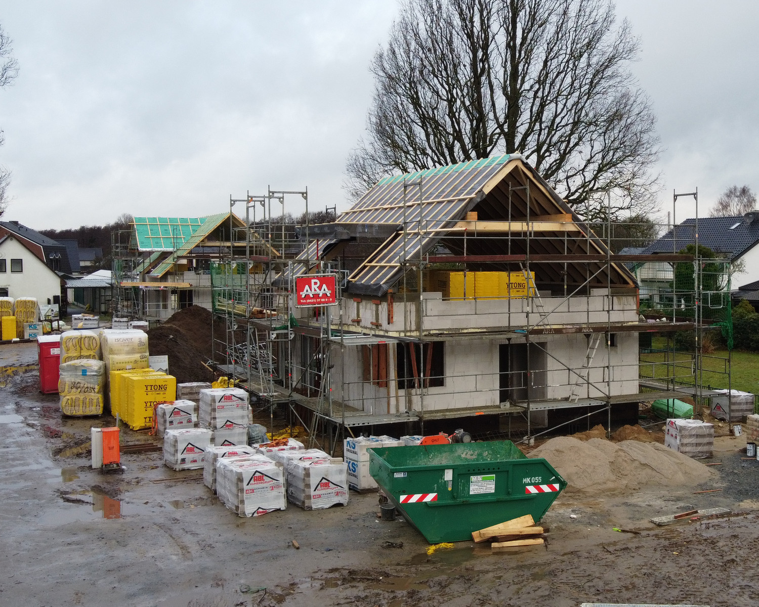 Hansa Hausbau Richtfest Stuhr Dach 05