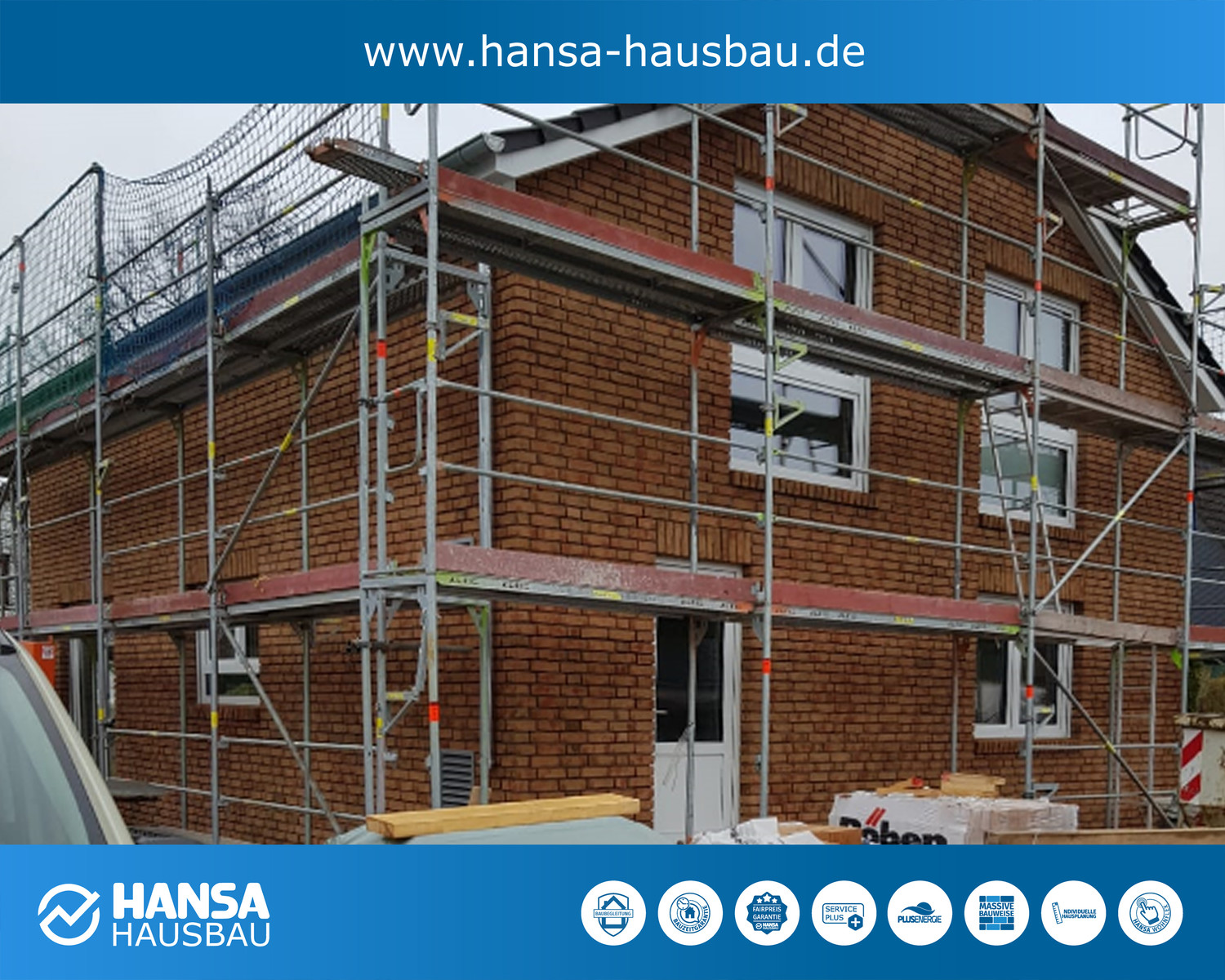 Hansa Hausbau Neubau Fenstermontage