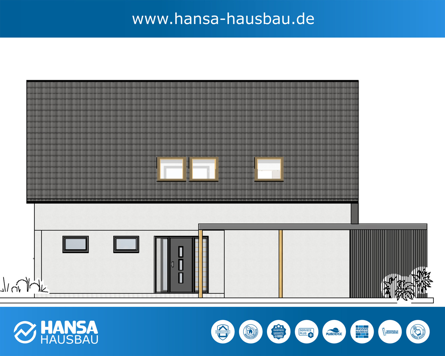 Hansa Hausbau Neubau Satteldach 