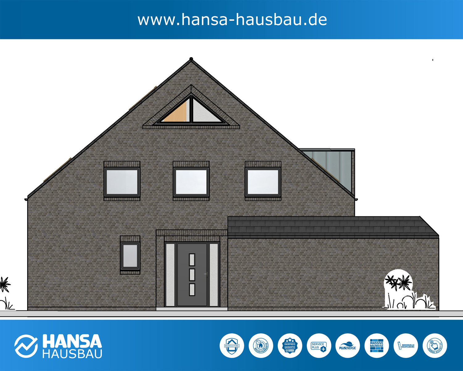 Hansa Hausbau Neubau Satteldach