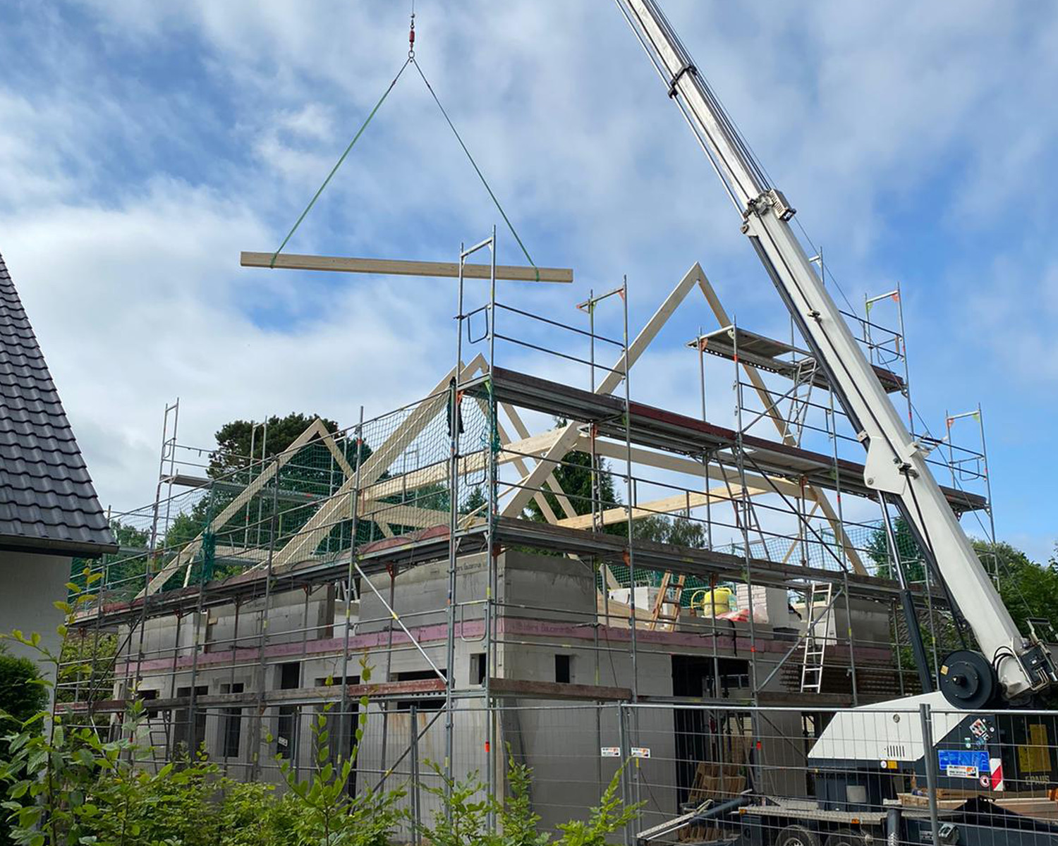 Hansa Hausbau Neubau Richtfest