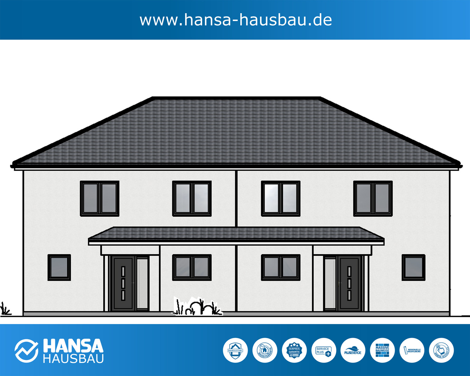 Hansa Hausbau Bauplanung Architektenhaus Doppelhaus