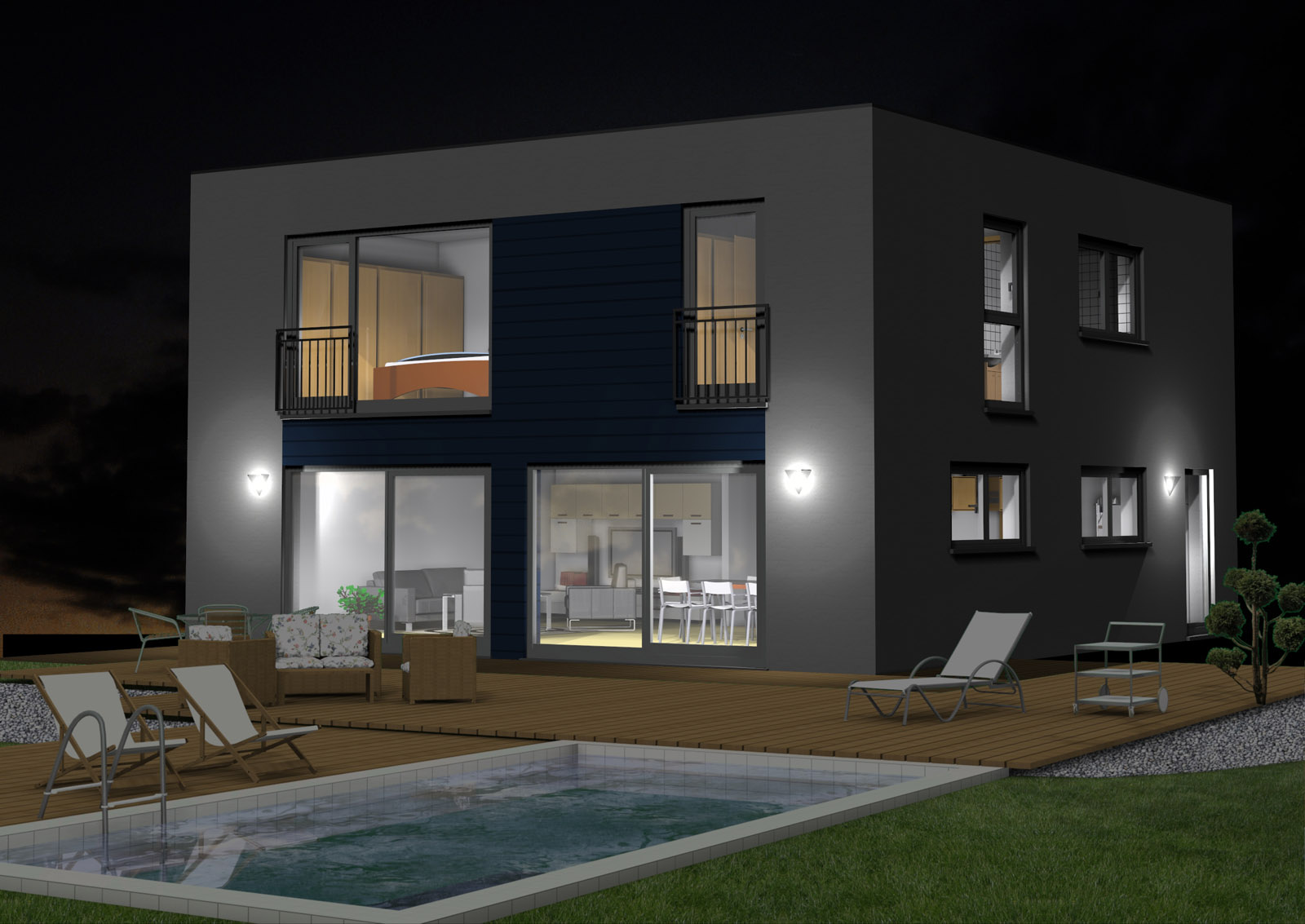 Bauhaus 141 m² Ansicht 2