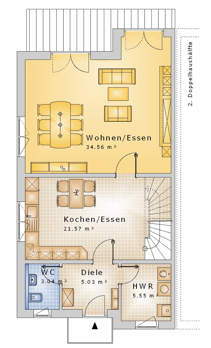 Doppelhaus 130 m² EG