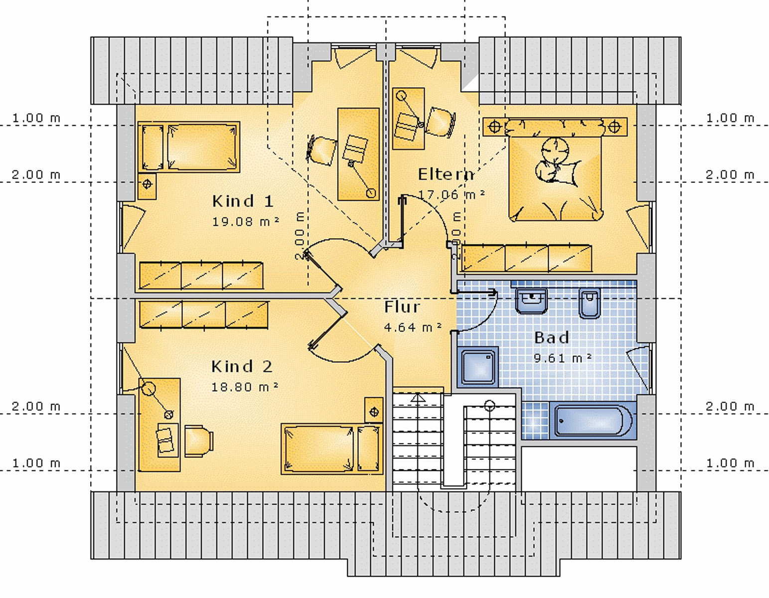 Giebelhaus 129 m² DG