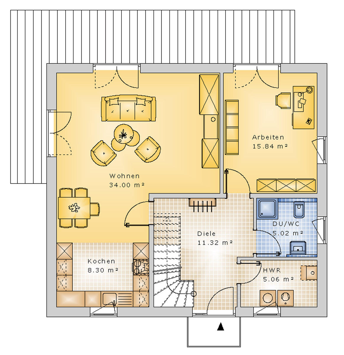 Giebelhaus 137 m² EG