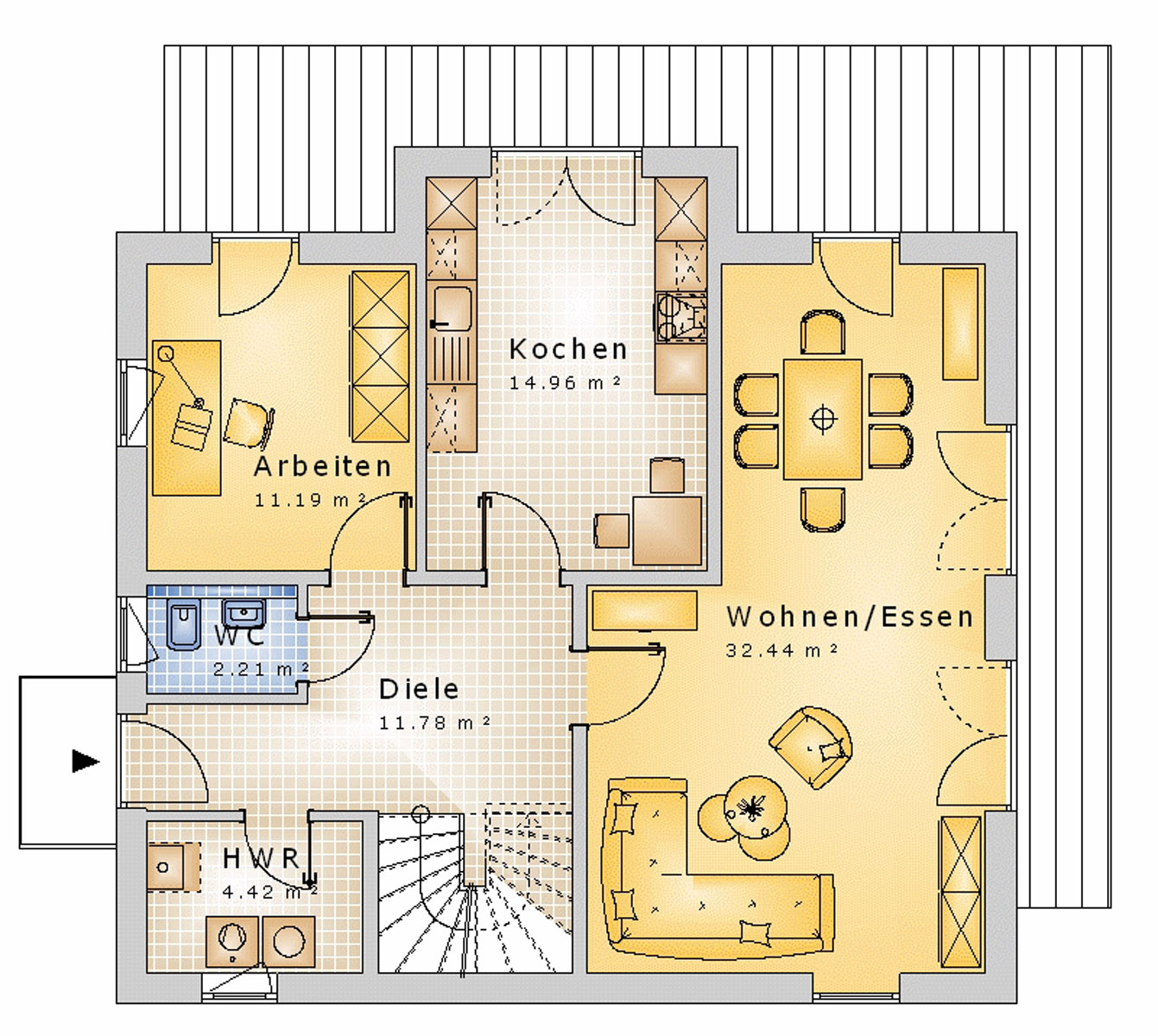 Giebelhaus 143 m² EG