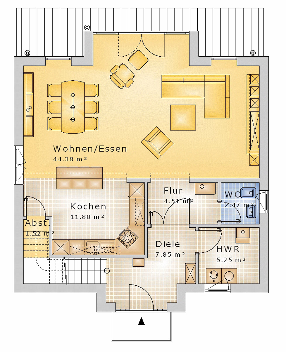 Giebelhaus 145 m² EG