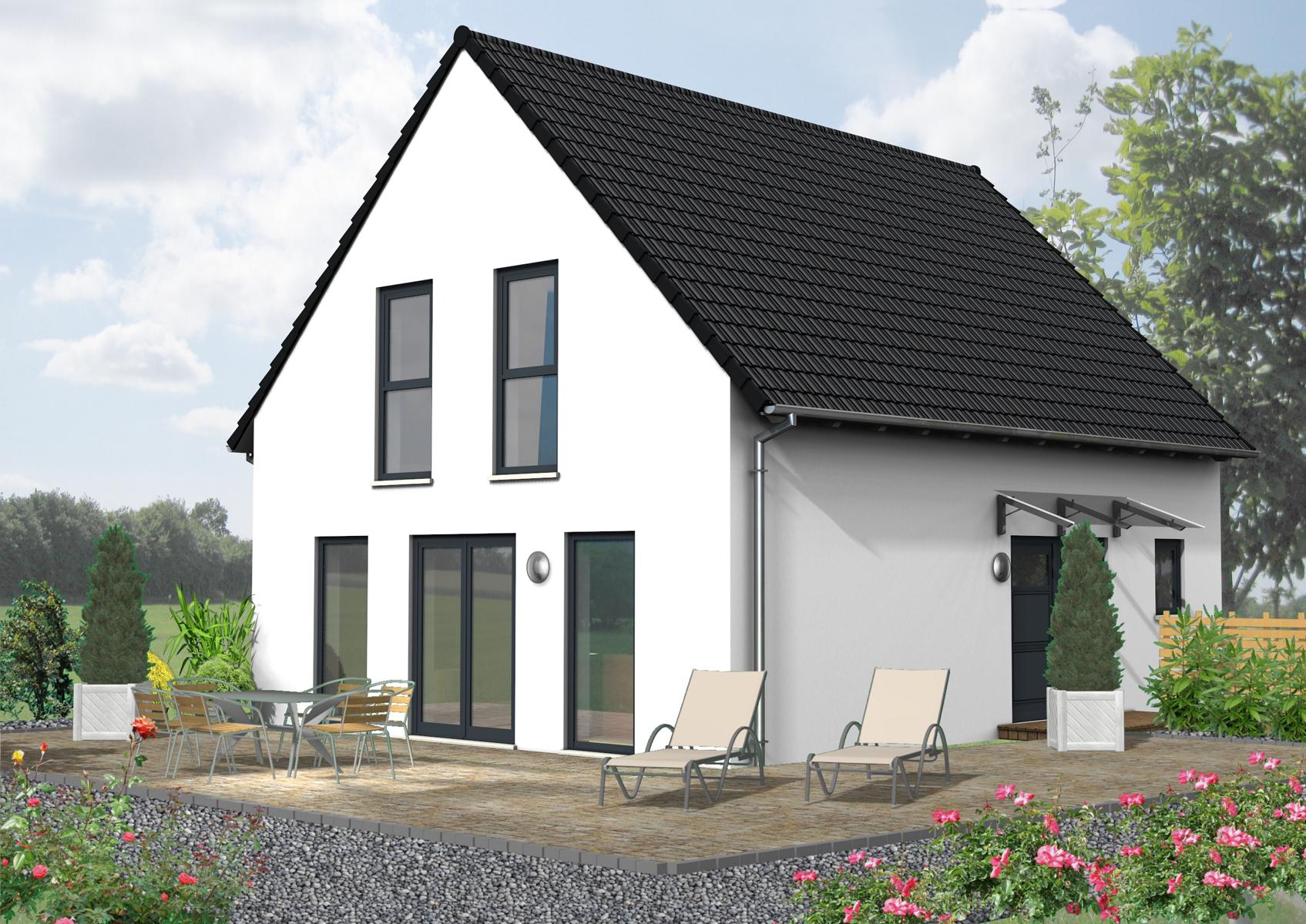 Satteldach 104 m² Ansicht 1