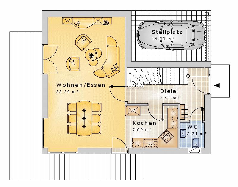 Satteldach 115 m² EG