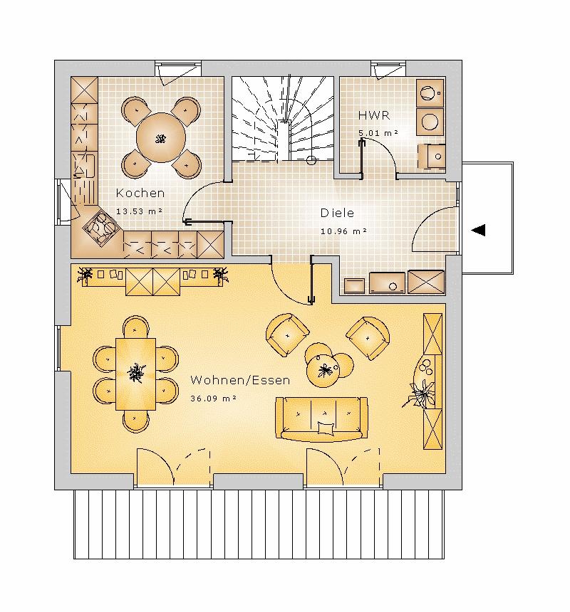 Satteldach 116 m² EG