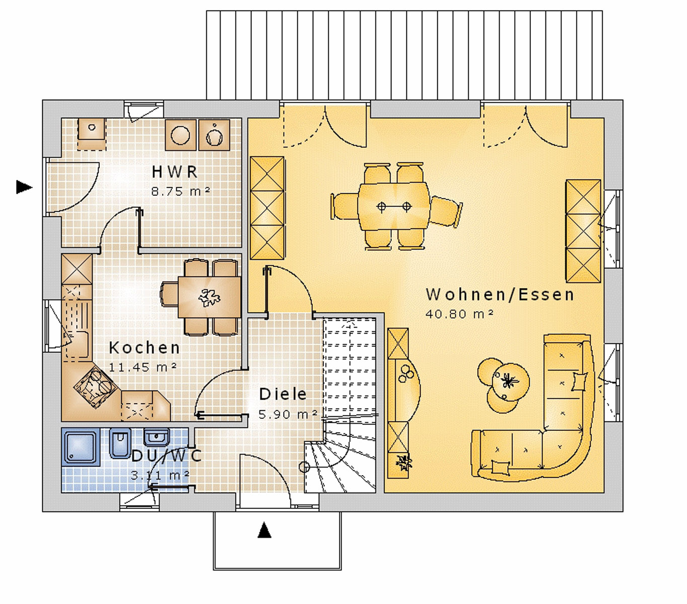 Satteldachhaus 126 m² EG