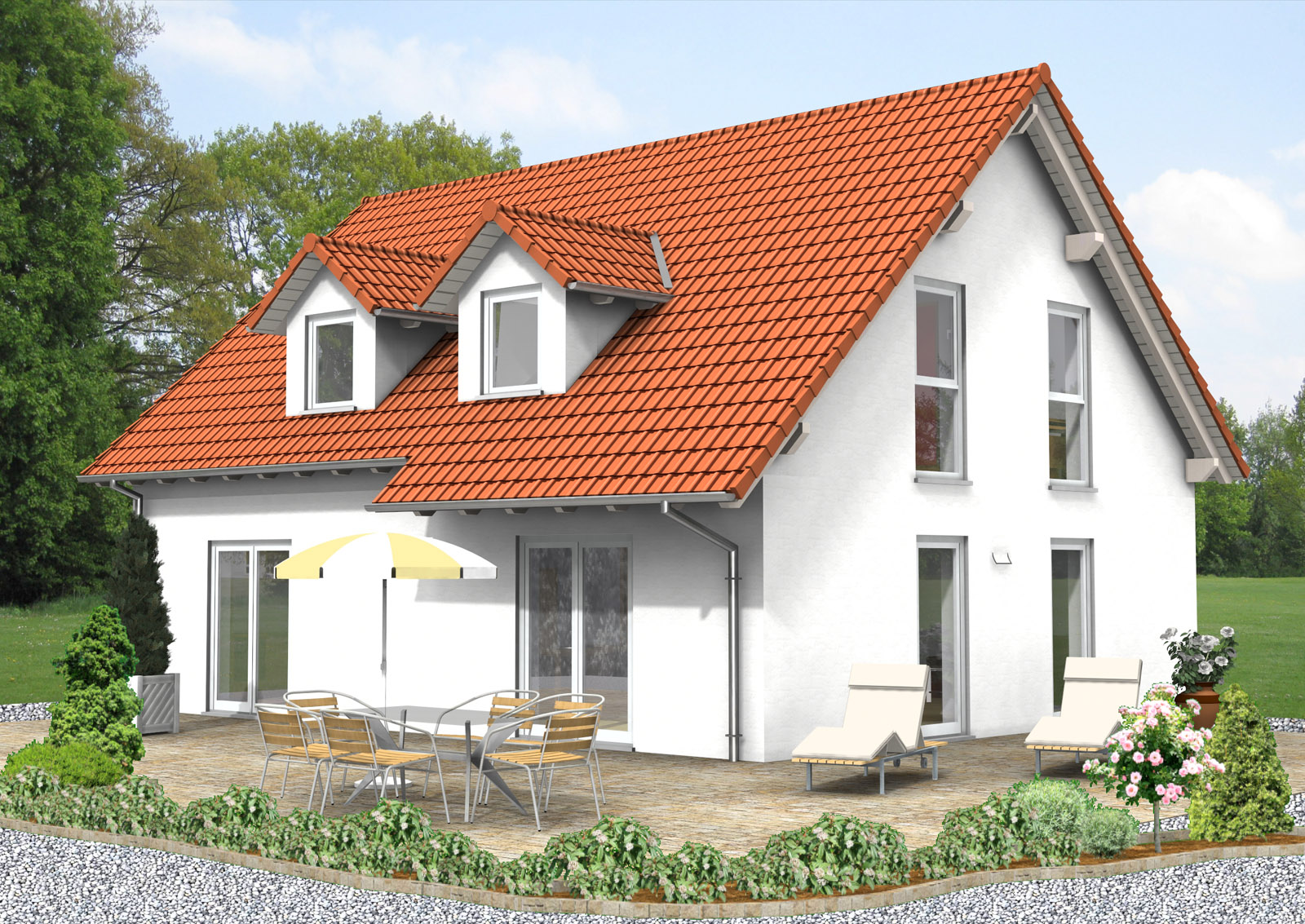 Satteldachhaus 140 m² Ansicht 1