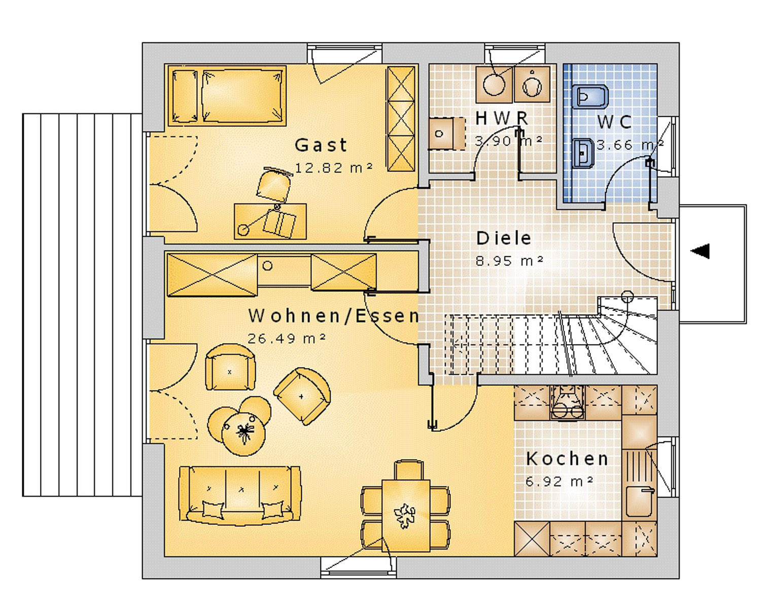 Stadtvilla 124 m² EG