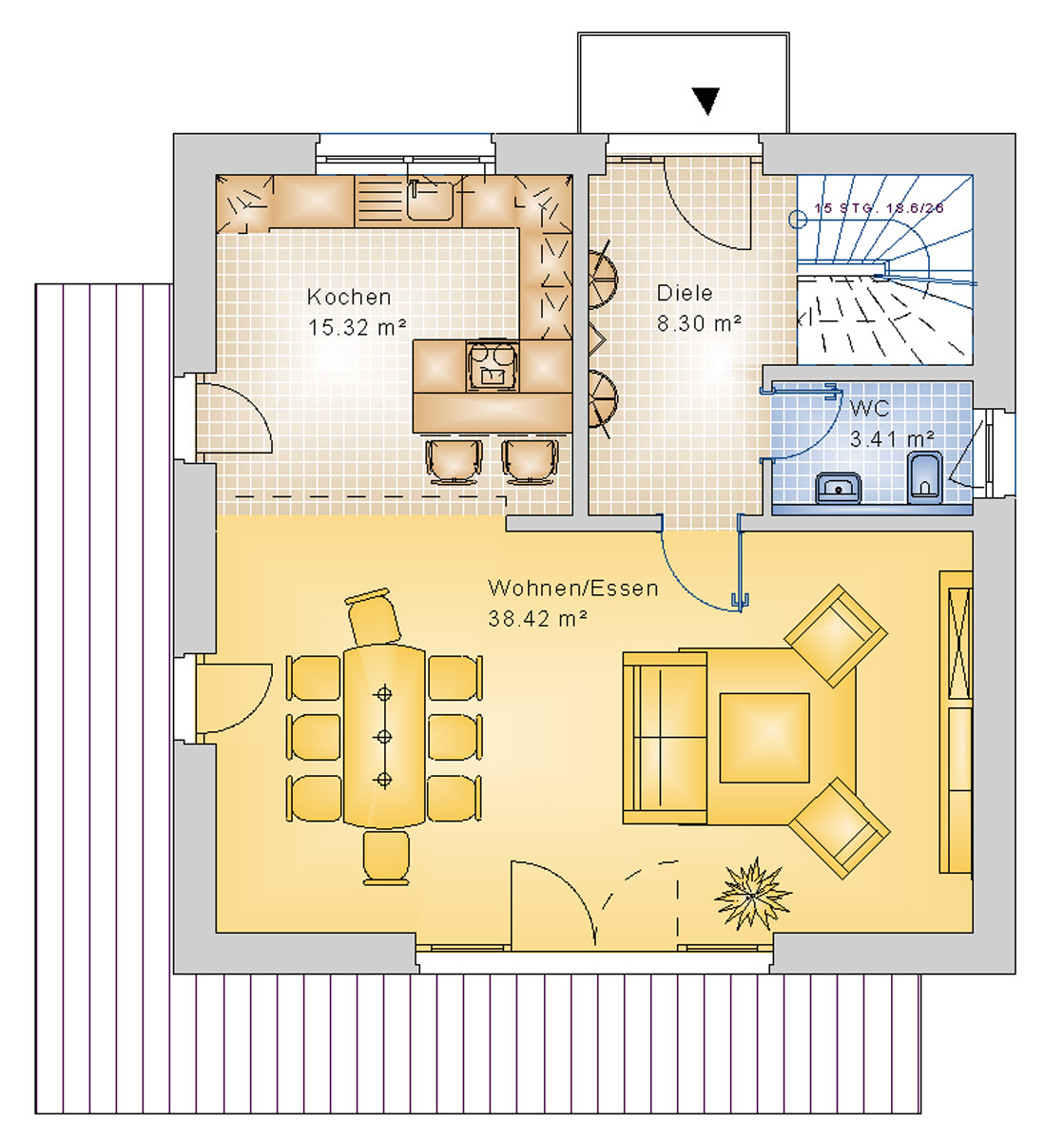 Stadtvilla 130 m² EG