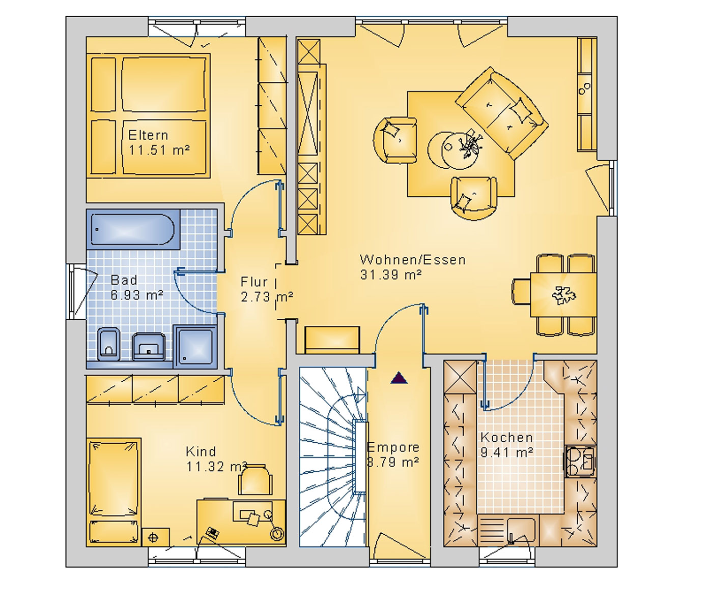 Stadtvilla 155 m² OG