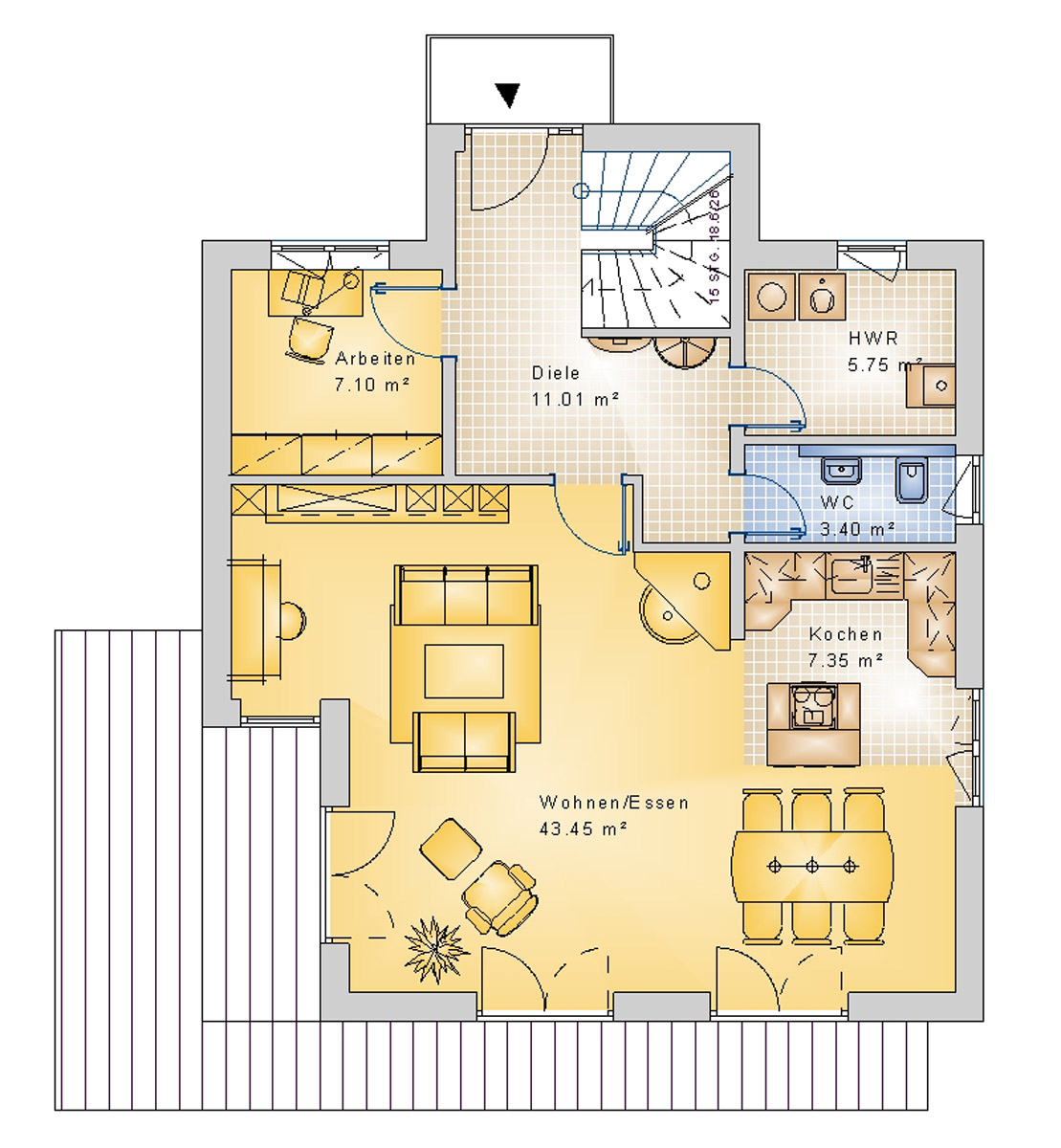Stadtvilla 160 m² EG