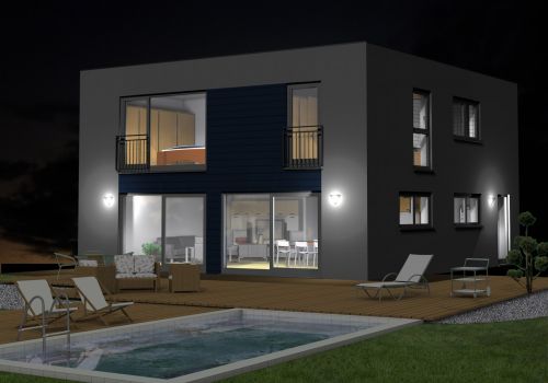 Bauhaus 141 m² Ansicht 2