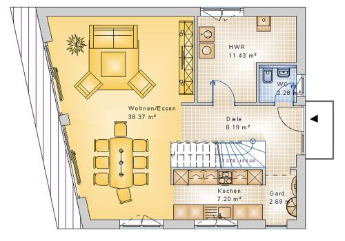 Bauhaus 141 m² EG