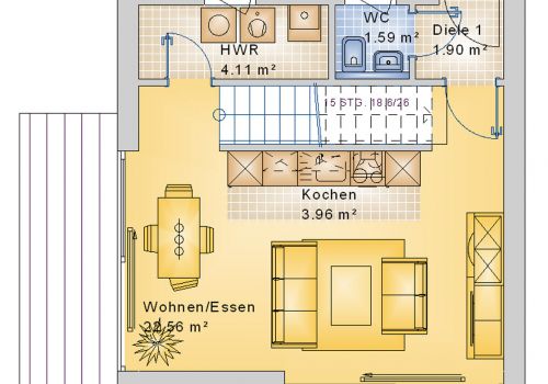 Bauhaus 70 m² EG