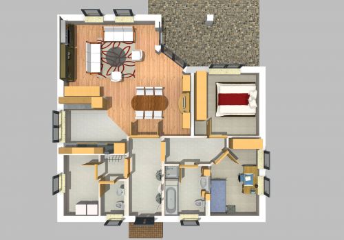 Bungalow 104 m² EG 3D