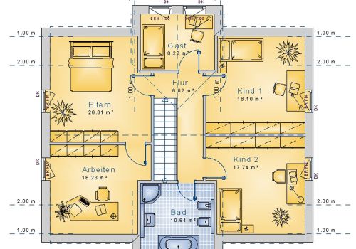 Giebelhaus 184 m² DG