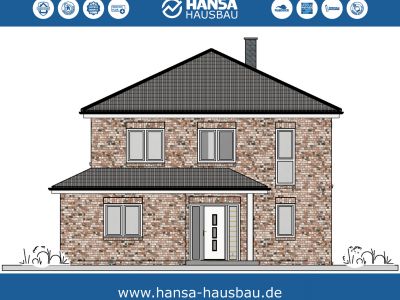 Hansa Hausbau Stadtvilla Toskanahaus Staffelhaus Eingeschossig 01