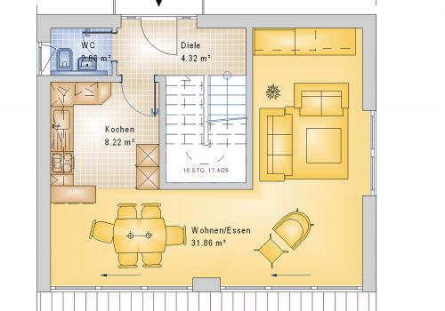 Pultdachhaus 160 m² EG