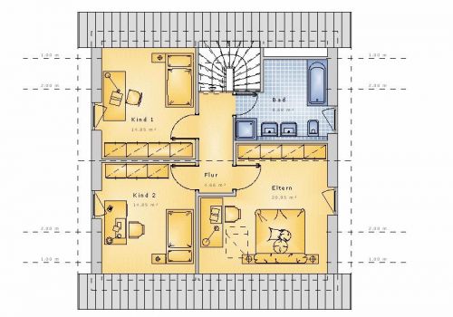 Satteldach 116 m² DG