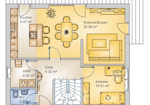Satteldachhaus 119 m² EG