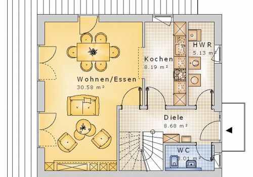 Stadthaus 103 m²  EG