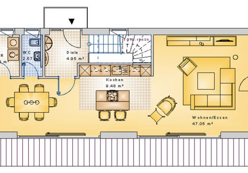 Stadtvilla 109 m² EG