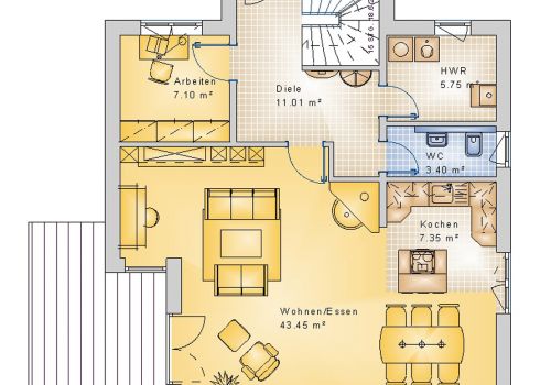 Stadtvilla 160 m² EG