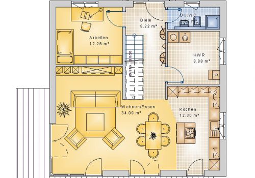 Stadtvilla 161 m² EG