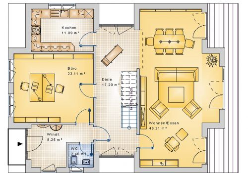 Stadtvilla 221 m² EG